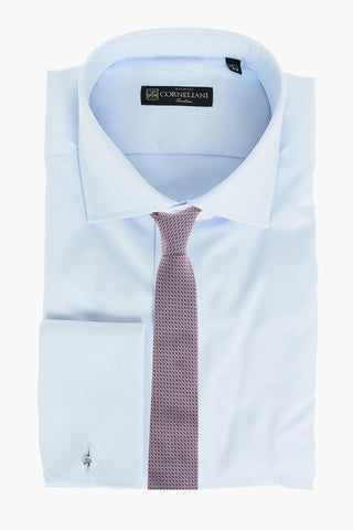Camicia in Twill con Polsini Doppi alla Francese