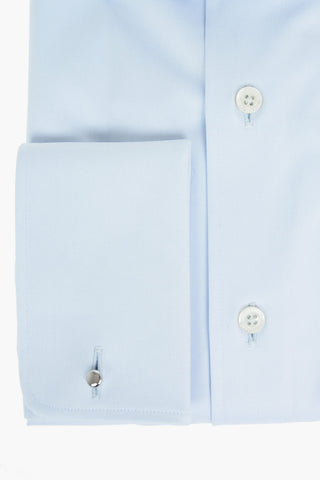 Camicia in Twill con Polsini Doppi alla Francese