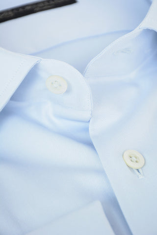 Camicia in Twill con Polsini Doppi alla Francese