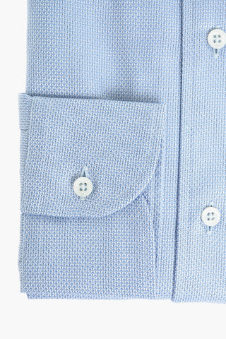 Geometric Micropatterned Wrinkle Free Cotton Shirt