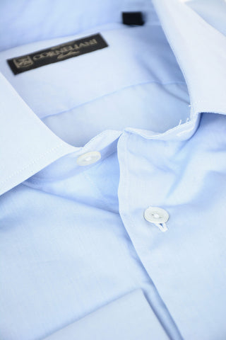Standard Collar Popeline Cotton Shirt with Cufflinks