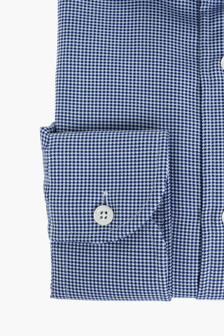 COUTURE Wrinkle Free Cotton Shirt with Hopsack Pattern