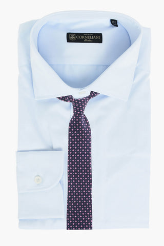 Twill Cotton Shirt with Standard Collar