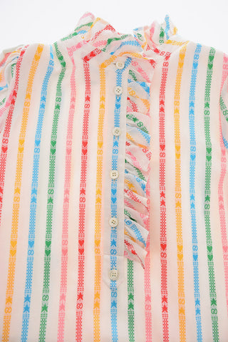 vestito maxi con ricamo logo 