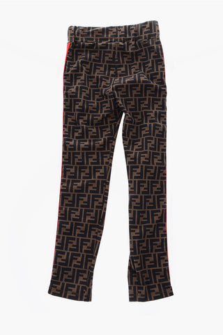 Monogrammed Leggings with Contrasting Side Bands