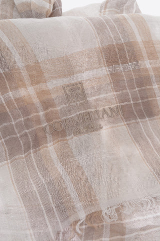 Foulard a quadri in lino