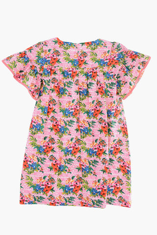 all over logo floral patterned dress