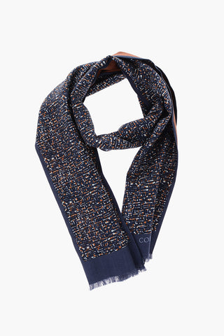 patterned wool scarf