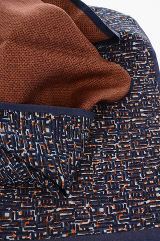 patterned wool scarf