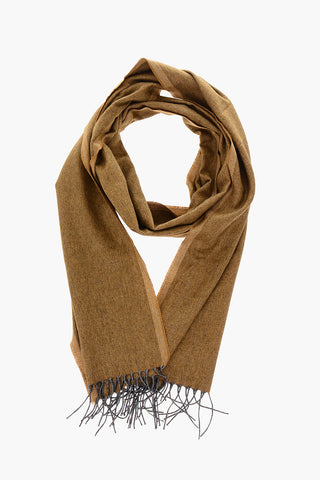 plain herringbone silk and cashmere scarf