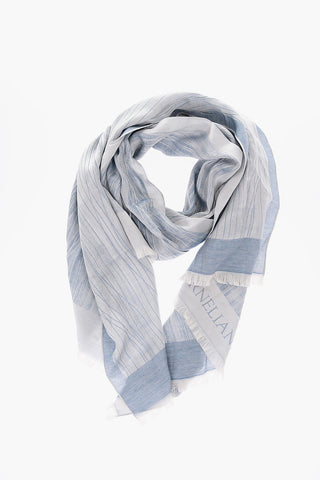 two-tone foulard with fringed