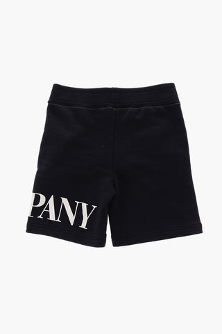 shorts in felpa stampa logo a contrasto