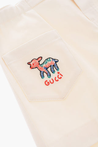 patch pocket drawstring waist shorts