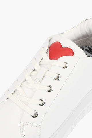 Leather Low Sneakers with Platform Sole