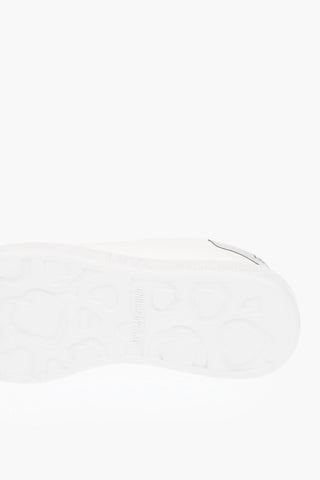 Leather Low Sneakers with Platform Sole