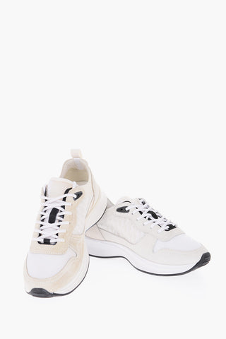 suede leather and fabric B25 sneakers with logoed detail