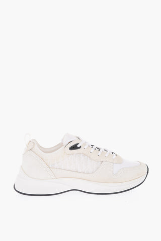 suede leather and fabric B25 sneakers with logoed detail