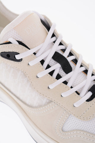 suede leather and fabric B25 sneakers with logoed detail