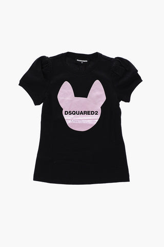 front logo-printed crew-neck t-shirt