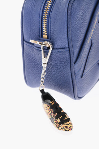 solid color leather STAR shoulder bag with pendant