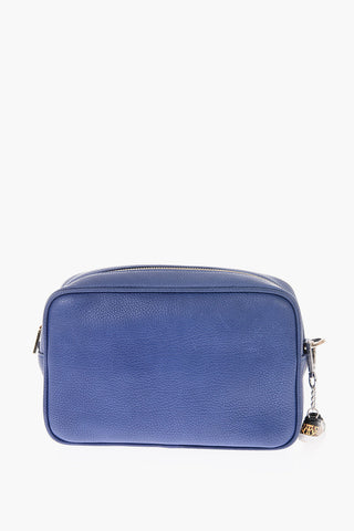 solid color leather STAR shoulder bag with pendant