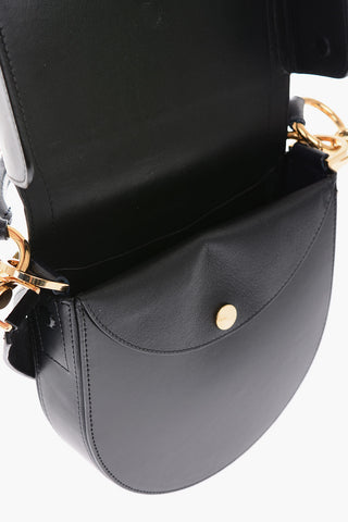 Borsa Saddle in pelle con catena dorata