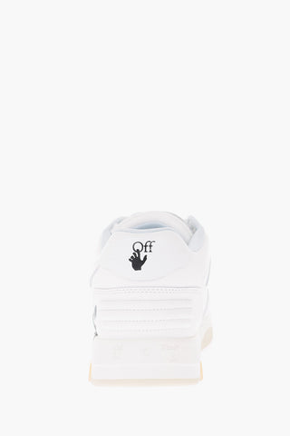 solid color sneakers leather low top sneakers with contrasting lettering details