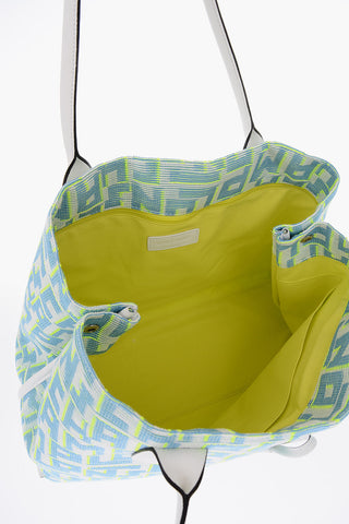 Borsa Tote ROSEAU in Canvas Monogram con Dettagli Fluo