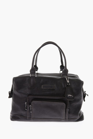 Borsa Bauletto in Pelle con Tasca Esterna