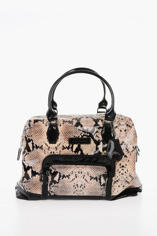 Borsa Bauletto in Vinile Stampa Serpente