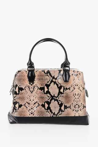 Borsa Bauletto in Vinile Stampa Serpente