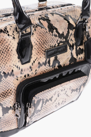 Borsa Bauletto in Vinile Stampa Serpente