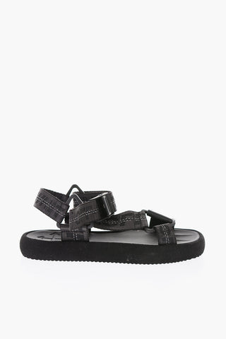 Sandali bassi TRECK in Canvas e Pelle con Logo