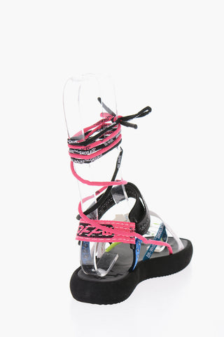 Fabric MULTISTRAP MICRO Thong Sandals with Logo