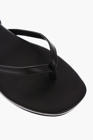 Leather ZIPTIE Thong Sandals with Logoed Belt Closure