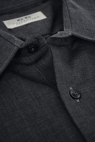 CC COLLECTION Camicia in Lana Vergine con Collo Francese