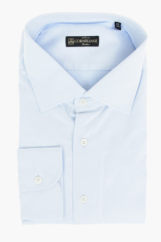 Twill Cotton Shirt with Standard Collar
