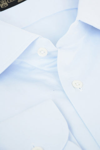 Twill Cotton Shirt with Standard Collar
