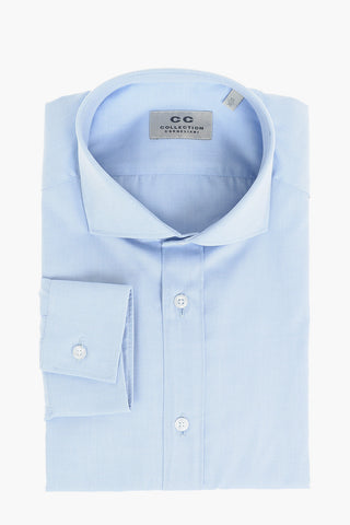 CC COLLECTION Geometric Micropatterned Cotton Shirt