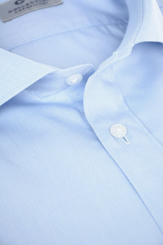 CC COLLECTION Geometric Micropatterned Cotton Shirt