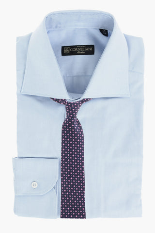 Hopsack Patterned Shirt with Standard Collar