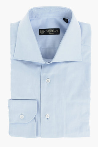 Hopsack Patterned Shirt with Standard Collar