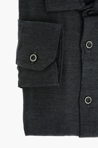 ID Embroidered Logo SLIM FIT Twill Cotton Shirt