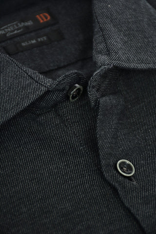 ID Embroidered Logo SLIM FIT Twill Cotton Shirt