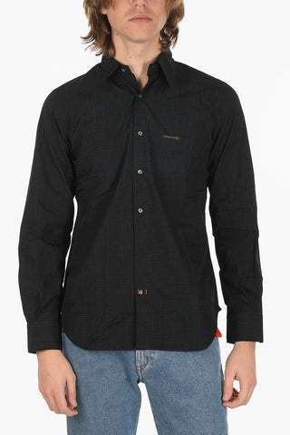 Slim Fit Twill Shirt with Standard Collar