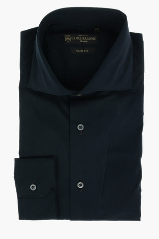 Camicia SLIM FIT in Misto Cotone Oxford con Collo Francese
