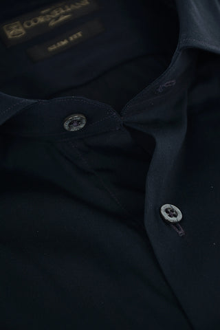 Camicia SLIM FIT in Misto Cotone Oxford con Collo Francese