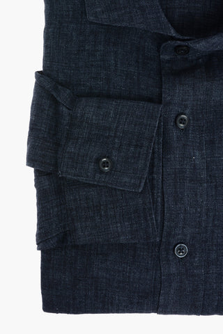 CC COLLECTION Standard Collar Cambric Linen Shirt