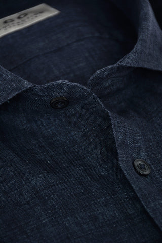 CC COLLECTION Standard Collar Cambric Linen Shirt