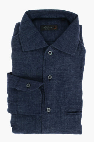 ID Breast-pocket Twill Linen Shirt